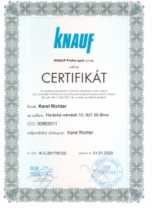 Certifikát Knauf