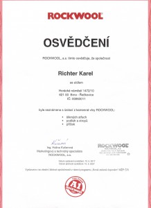 Osvědčení Rockwool